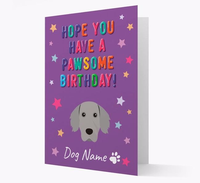 Personalised Card 'Hope You Have A Pawesome Birthday' with {breedCommonName} Icon